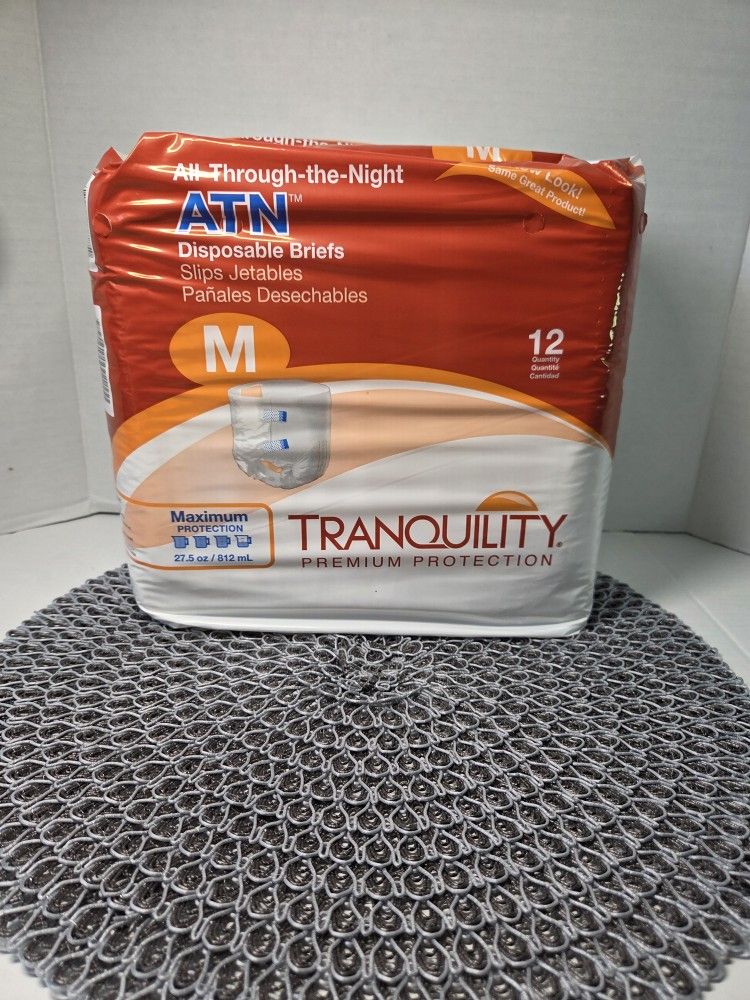 Tranquility ATN All-Through-The-Night Disposable Brief - M (12 Quantity)