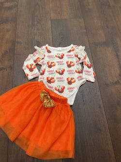 Girls gobble gobble shirt and tutu skirt size 3/6 #10