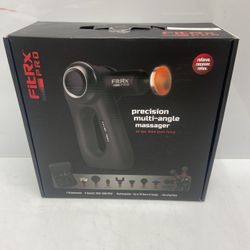 FitRx Pro Neck and Back Massager, Handheld Percussion Massage Gun with Multiple Angles, Speeds and Attachments 