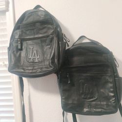 Dodgers Leather Backpacks $45 EACH