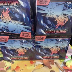 Chaos Rising ETB sealed x3, Pick Up, Cash, Located Coppell Tx