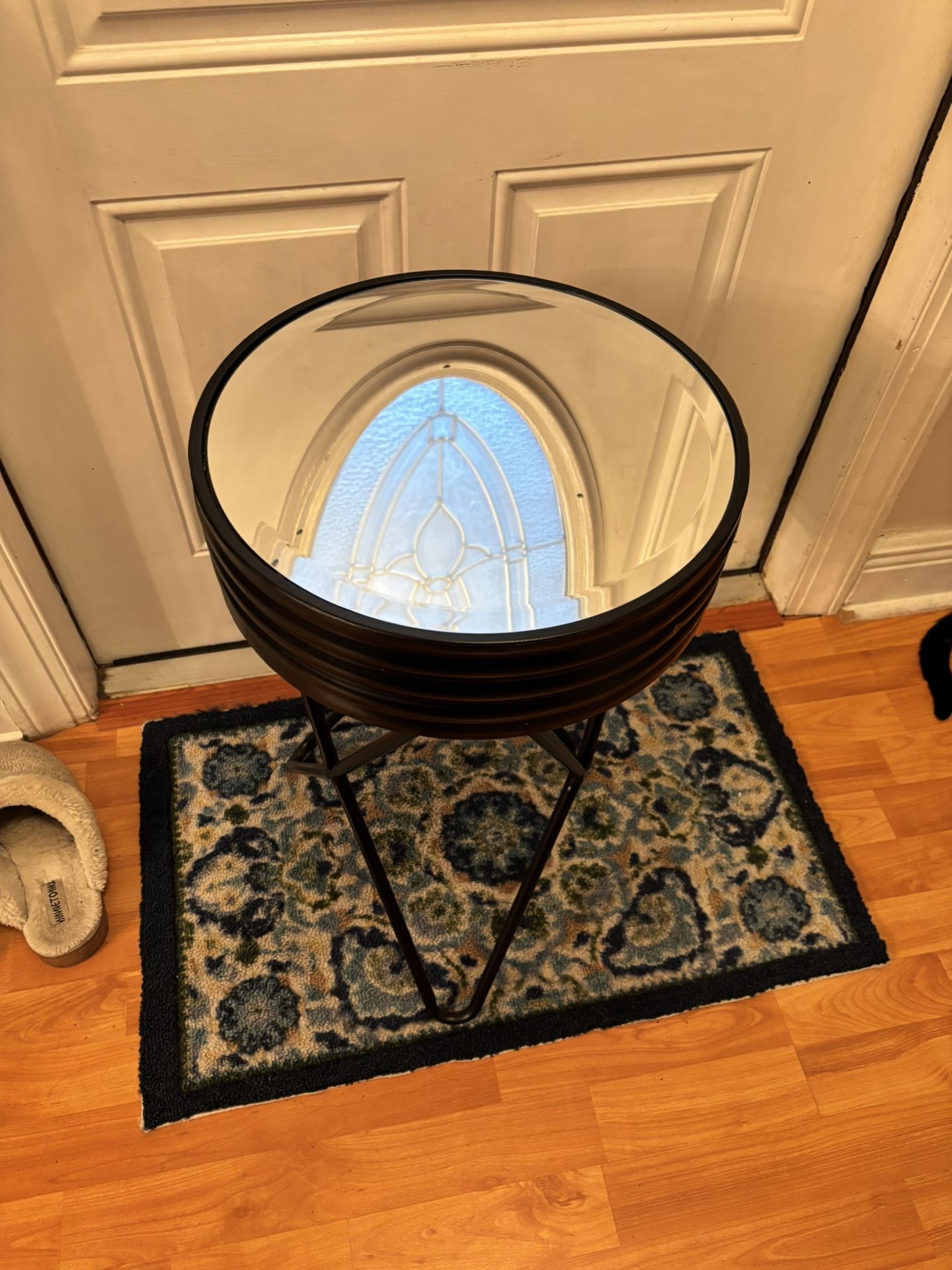Round Mirrored Table