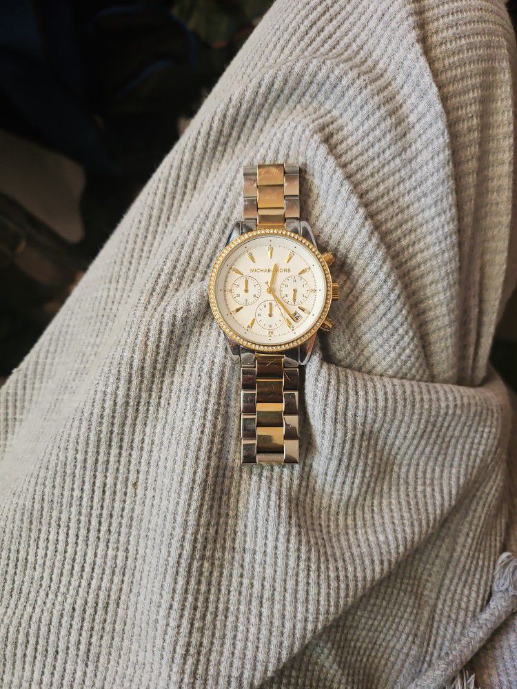 Two Tone AUTHENTIC Michael Kors Watch 