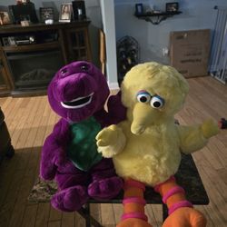 Barney and big bird vintage