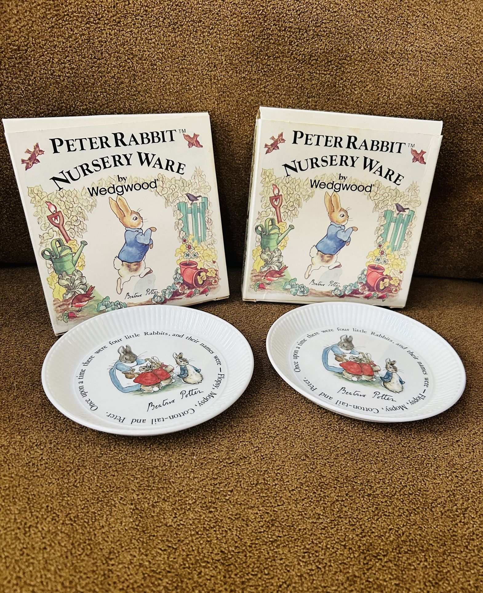 Wedgwood Peter Rabbit Beatrix Potter Nursery Ware Collectors Plates 