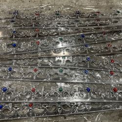 Lot Of 9 Plastic Crown For Kids
