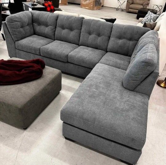 Pull Out Bed Sleeper Sectional Couch W Chaise ⭐$39 Down Payment with Financing ⭐ 90 Days same as cash