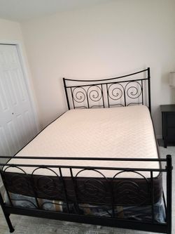 Bed frame plus mattress and box spring