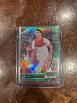 2020/21 Panini Prizm Draft Green Prizm Lamelo Ball #43 Rookie Card! Hornets RC