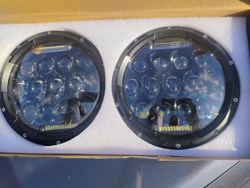 Jeep Wrangler Led Headlights Pair
