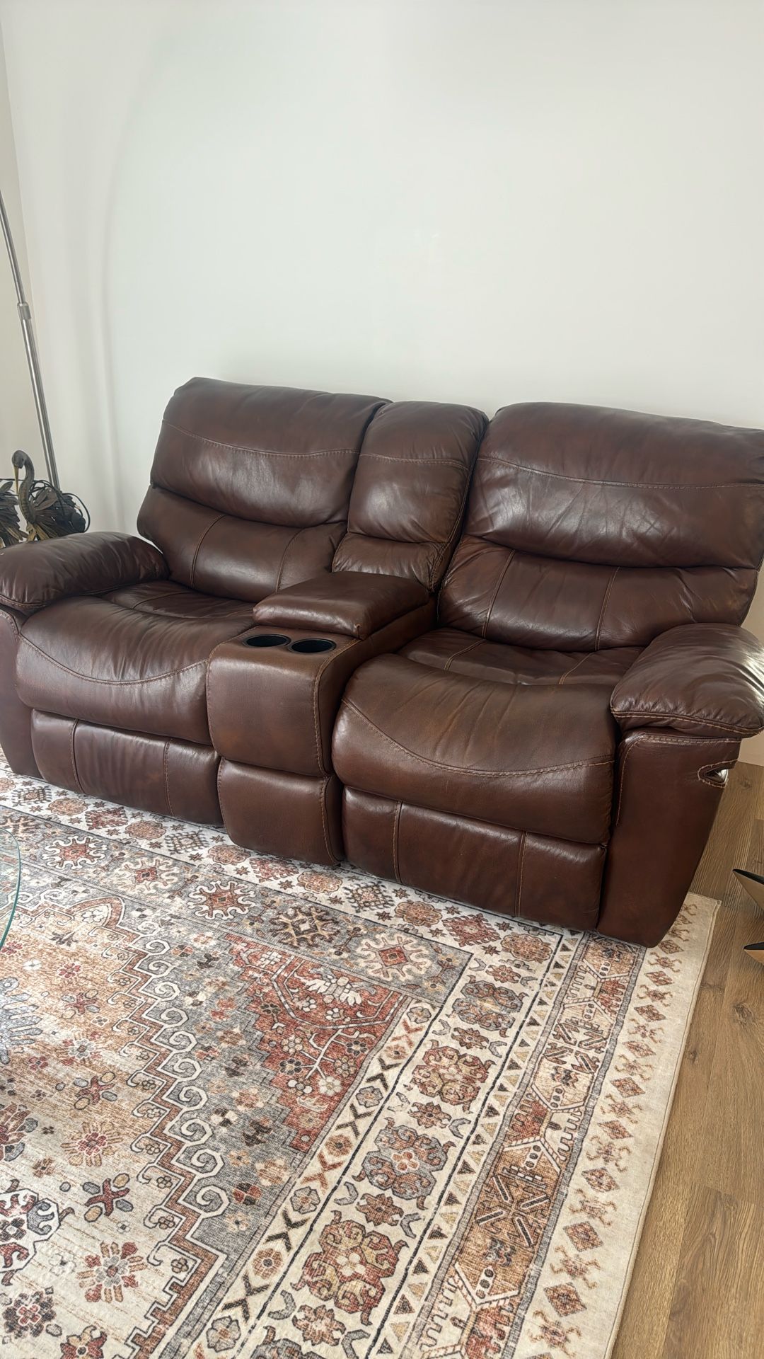 Leather Recliner Sofa