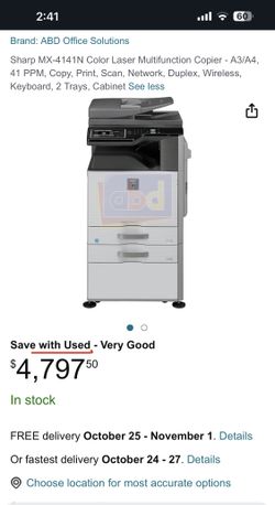 Sharp MX4141 Color Laser Printer Scanner Originally $15k New
