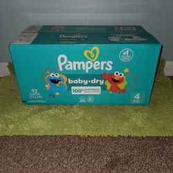 Box Pampers Baby Dry 92 Diapers #4