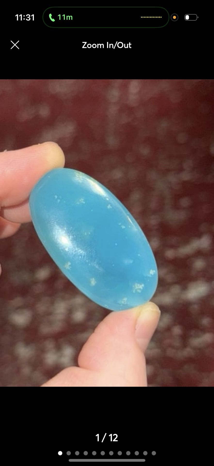 Natural semi transparent chatoyant Hemimorphite Oval Shape Cabochon gemstone