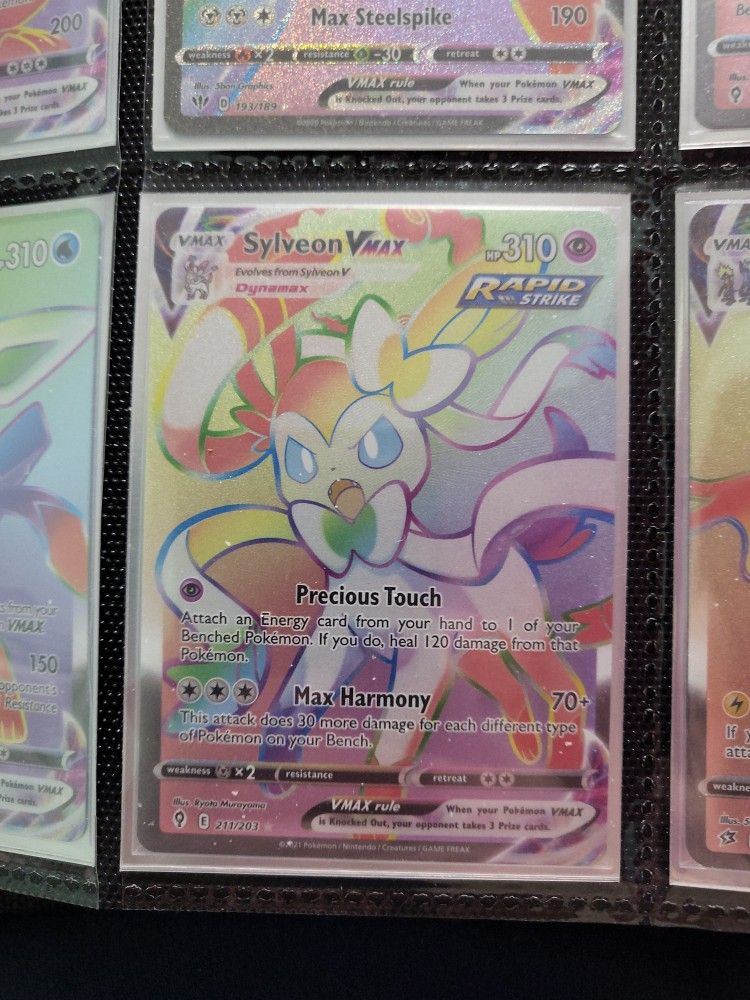 Pokemon Secret Sylveon, Glaceon, And Lapras Vmax Only Trade  