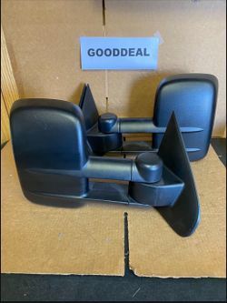 #1  Fit 14-18 Silverado Sierra Black Tow Power Heated Towing Side Mirrors Pair