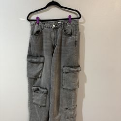 H&M Cargo jeans Grey