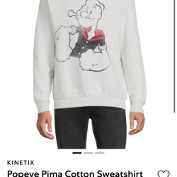 KINETIX POPEYE PIMA COTTON SWEATSHIRT SIZE SMALL MENS 