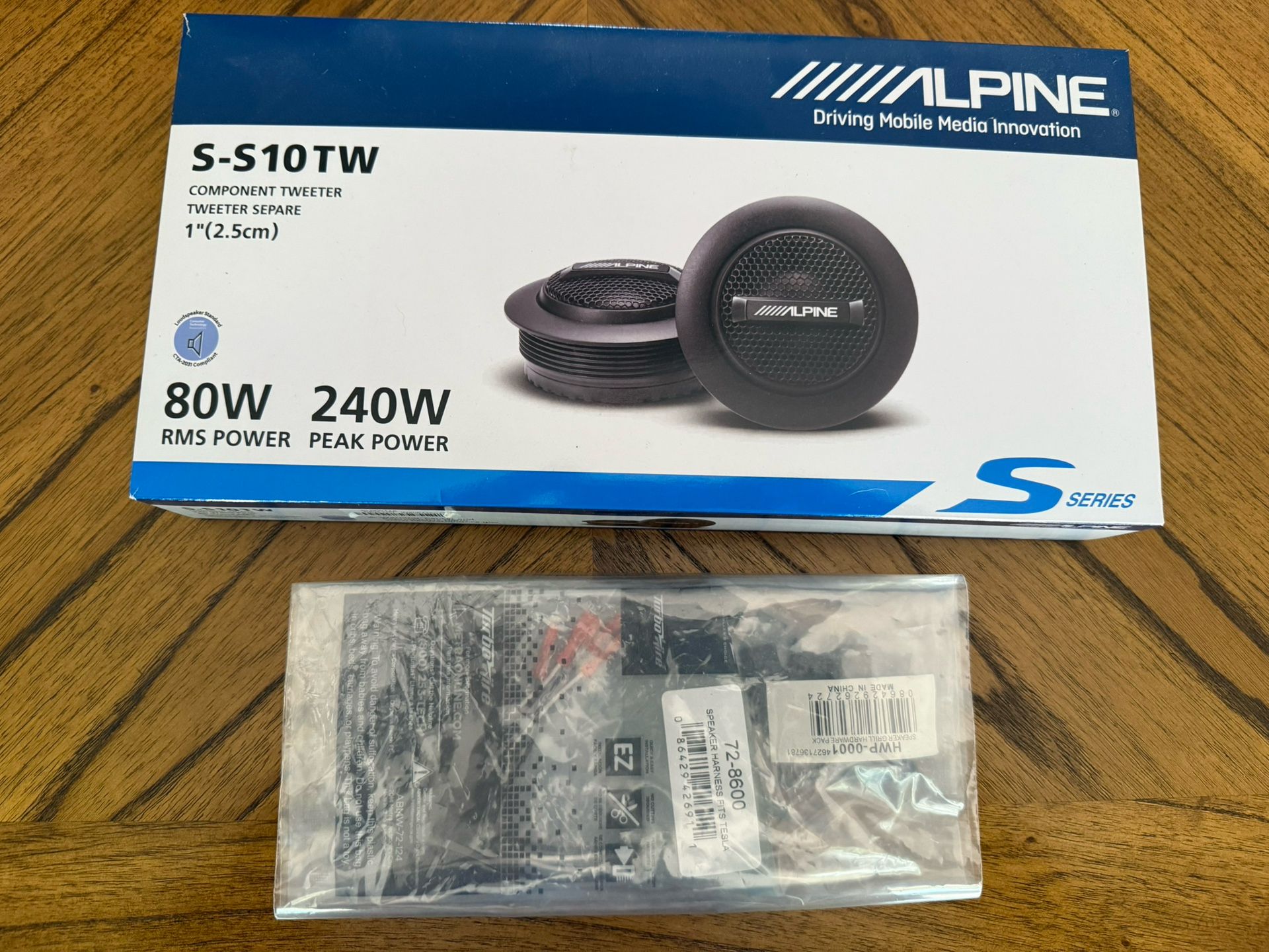 Alpine S-S10TW Tweeters & Install Kit