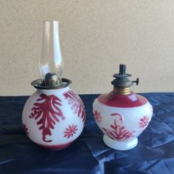 PAIR OF VINTAGE MINI OIL LAMPS