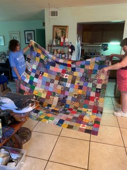 Queen size patchwork quilt