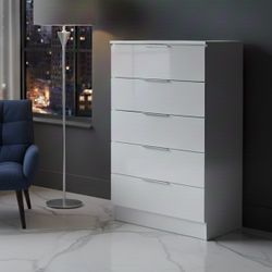 5 Drawer Chests Available In WHITE, BLACK OR BROWN 