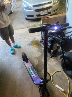 Purple Electric scooter