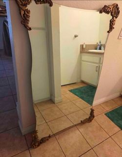 Large Ornate Gold Corner Mirror 4ftx 30 inches