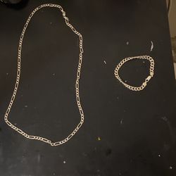 Silver Chain And Silver Bracelet 