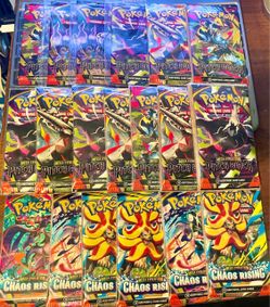 Pokemon - Lot of (19) Boosters: (13) 'Pitch Black' + (6) 'Chaos Rising' - New/Sealed