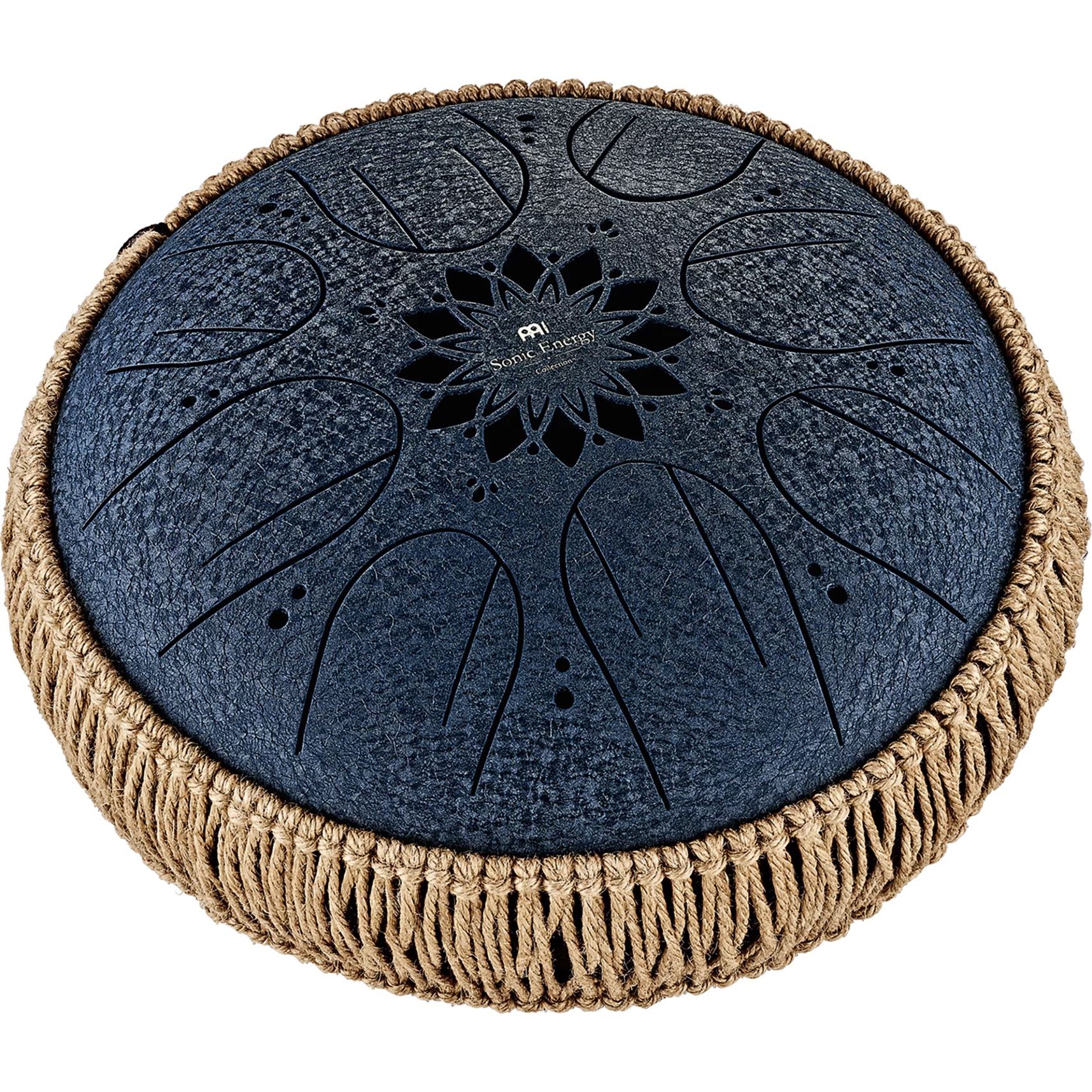 Meinl 10" Medium Octave Steel Tongue Drum - C Minor, 8 Notes, 432 HZ ​​​ - Navy Blue Steel w/ Mallets