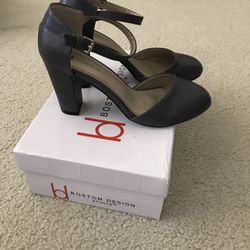 Boston Design Graphite 3.5" heels - womens 8.5 in box