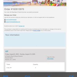 VIP BAJA BEACH TICKETS (quantity 2)