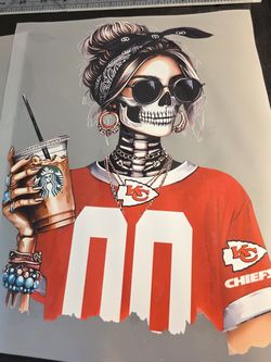 Bling Skully Girl DTF images