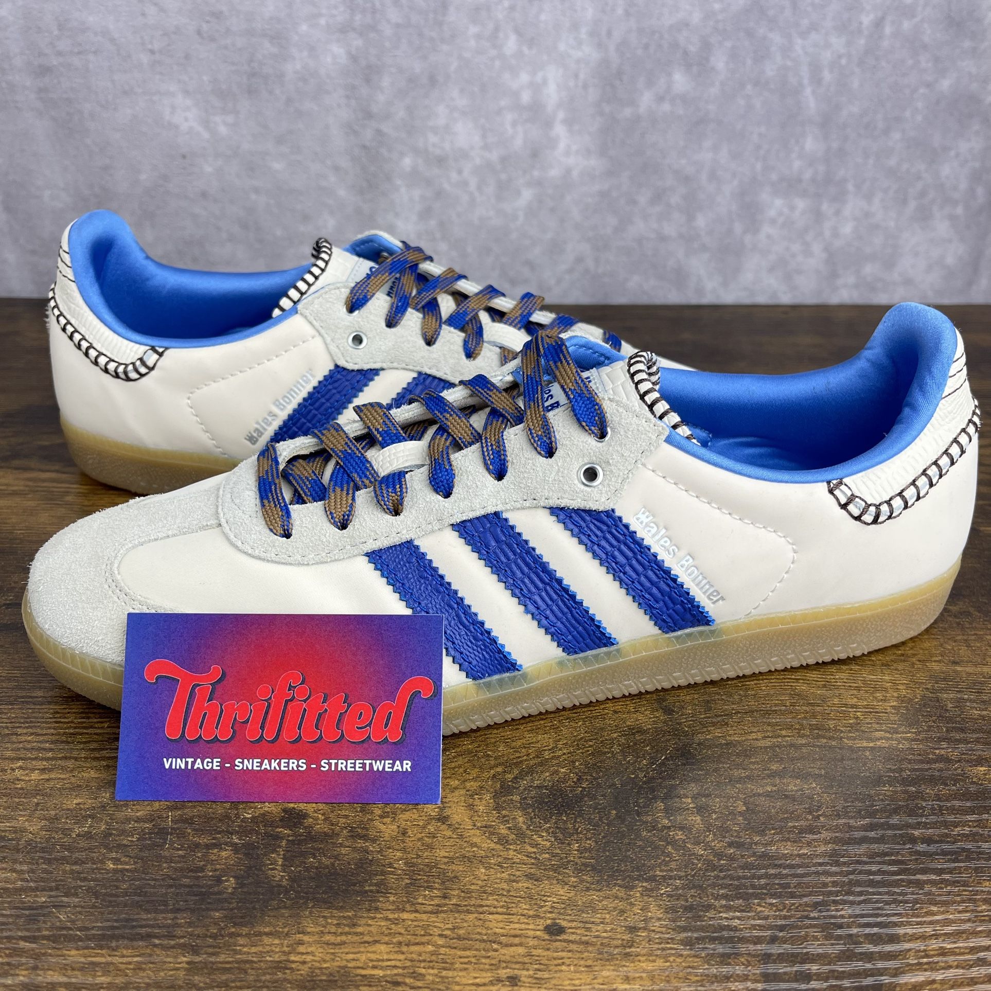 Adidas Wales Bonner x Samba Nylon Wonder Clay Royal Blue Size 11.5 IH7756 Men’s Shoes OG Rare