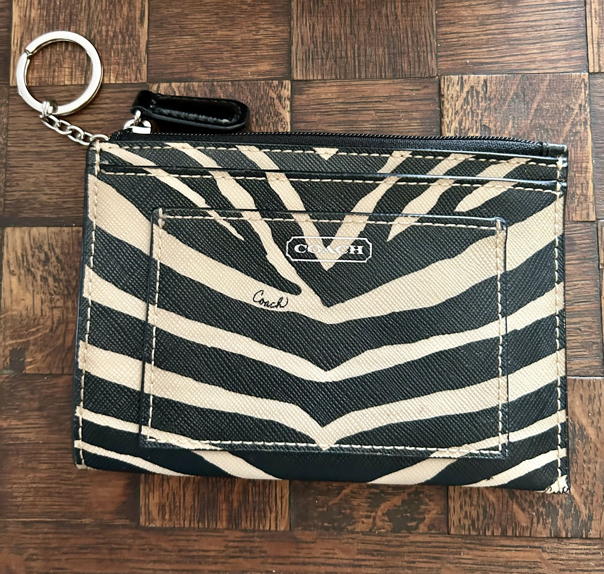 Small Coach Wallet/Coin Purse-Zebra Print