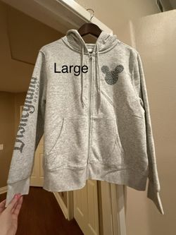 Disneyland Mickey Bling Zip Hoodie with pockets
