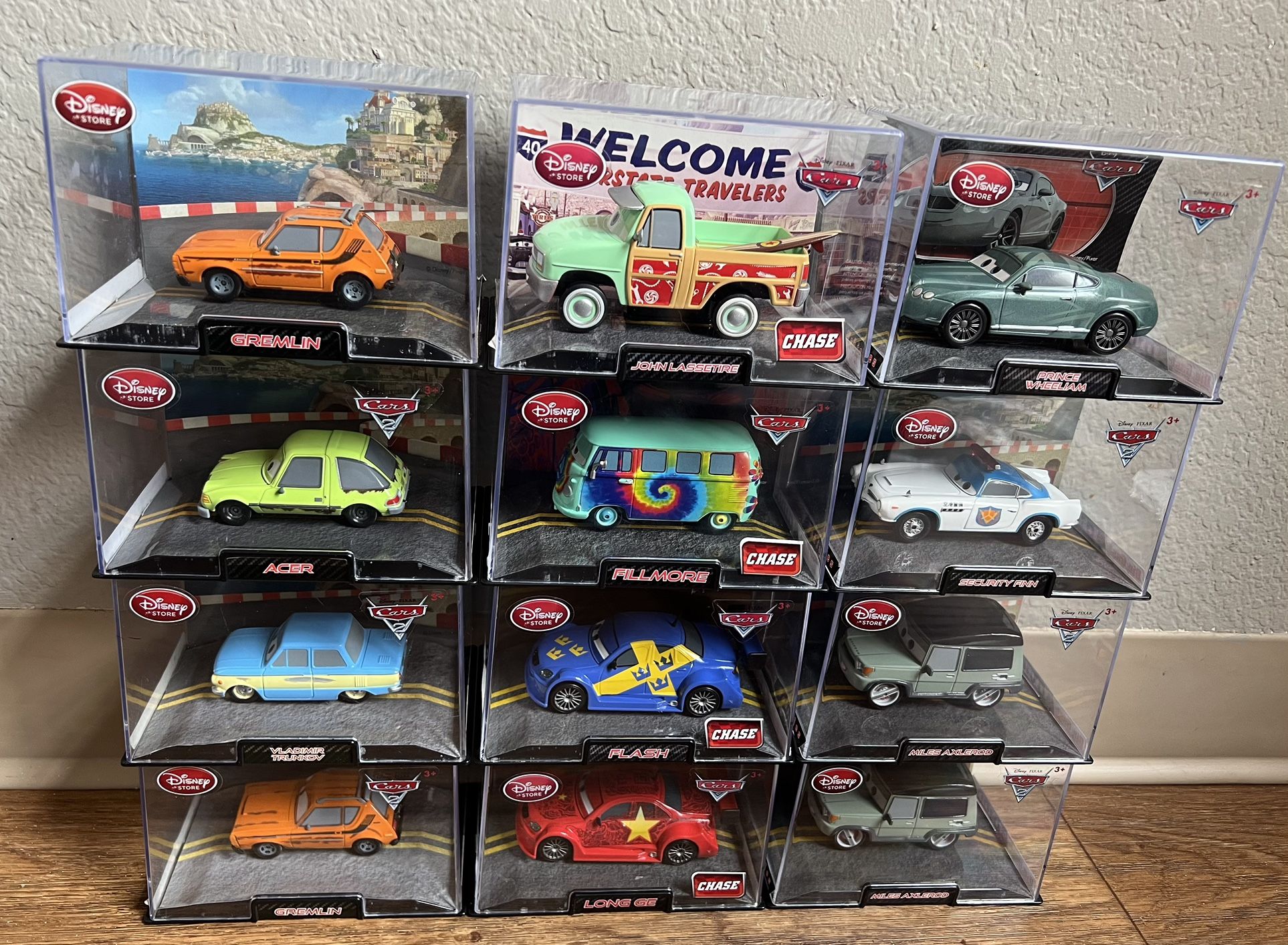 Disney Store Pixar Cars 1:43 Scale Diecast cars LOT OF 23