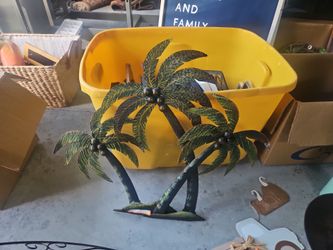 Metal Palm Tree Wall Art Decor