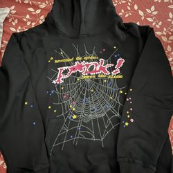black pink spider hoodie