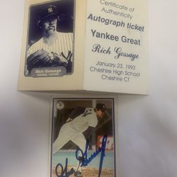 1978 Topps Rich Goose Gossage Signed Card #70 HOF