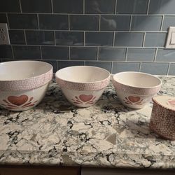 Vintage Ceramic Bowls And Matching Mug 
