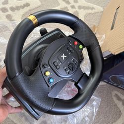 NBCP PC Racing Wheel-1080 Degree Magnetic Induction Gaming Steering Wheel with 6-Speed H-Pattern Shifter and Linear Pedal,Sensitivity Adjustment,Angle