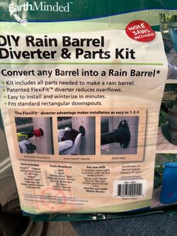60 Gallon Plastic Rain Barrel with DIY Diverter & Pars Kit