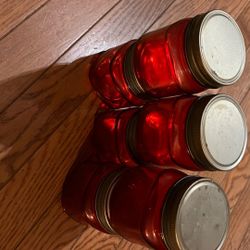 Small Red Jars (6)