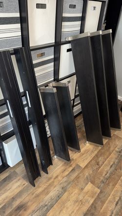 Set of 7 IKEA Black Shelves