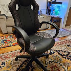 Gaming chair - black with red seams