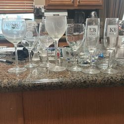 13 Pcs Asstd. Wine Glasses