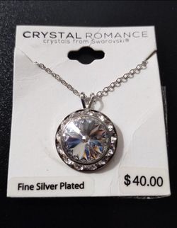 Crystal Romance Silver Swarovski Necklace