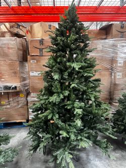7FT Unlit Artificial Christmas Tree, 2272 PE/PVC Tips, Living Room Full Realistic Shape, Premium Hinged Spruce Design, Foldable Metal Stand, Natural G